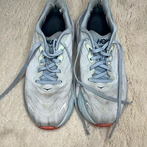 Hoka Light Gray Athletic Shoes